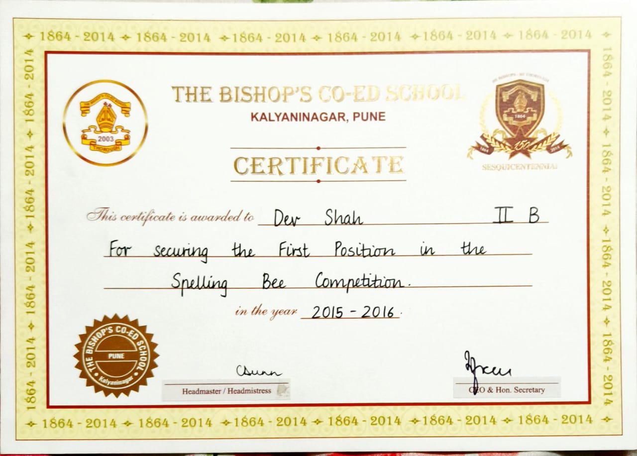 Spelling Bee ยท 1st ยท 2015-16